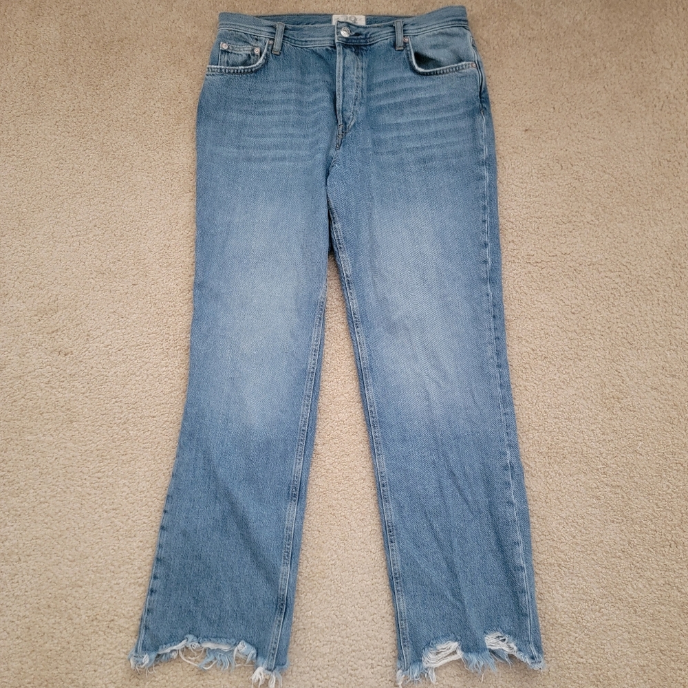 Free People (We The Free) Maggie Mid Rise Straight Leg Jeans SIZE 29 - Picture 5 of 9